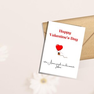 Happy Valentine's Day Card Heart Love Digital Printable DIGITAL Download Instant Customizable Editable on CANVA
