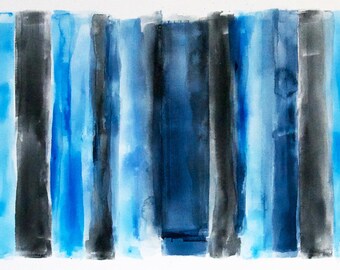 On Blue Water - 30x48 - Large Abstract Painting on Canvas, Contemporary, Modern, Minimalist, Original