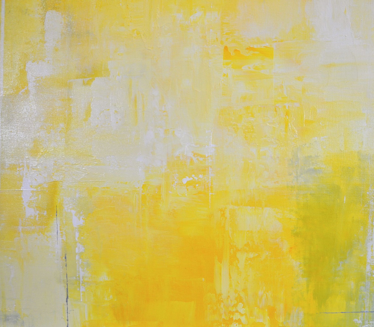 Abstract in Yellow 13 Abstract Acrylic Painting Etsy