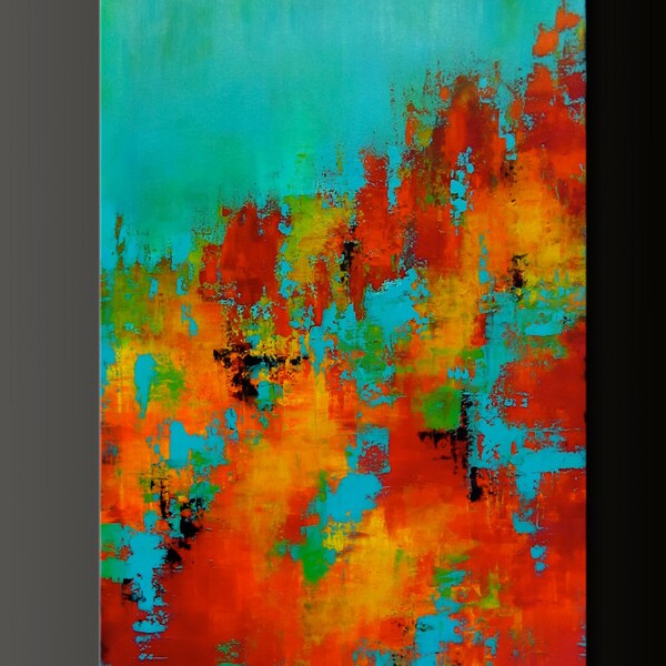 Carousel 8 - 24 x 36 - Abstract Acrylic Painting - Highly Textured