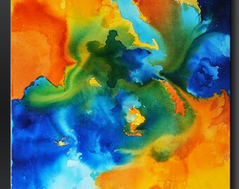 Laguna - Large Abstract Acrylic Painting, Contemporary Wall Art (30" x 30")