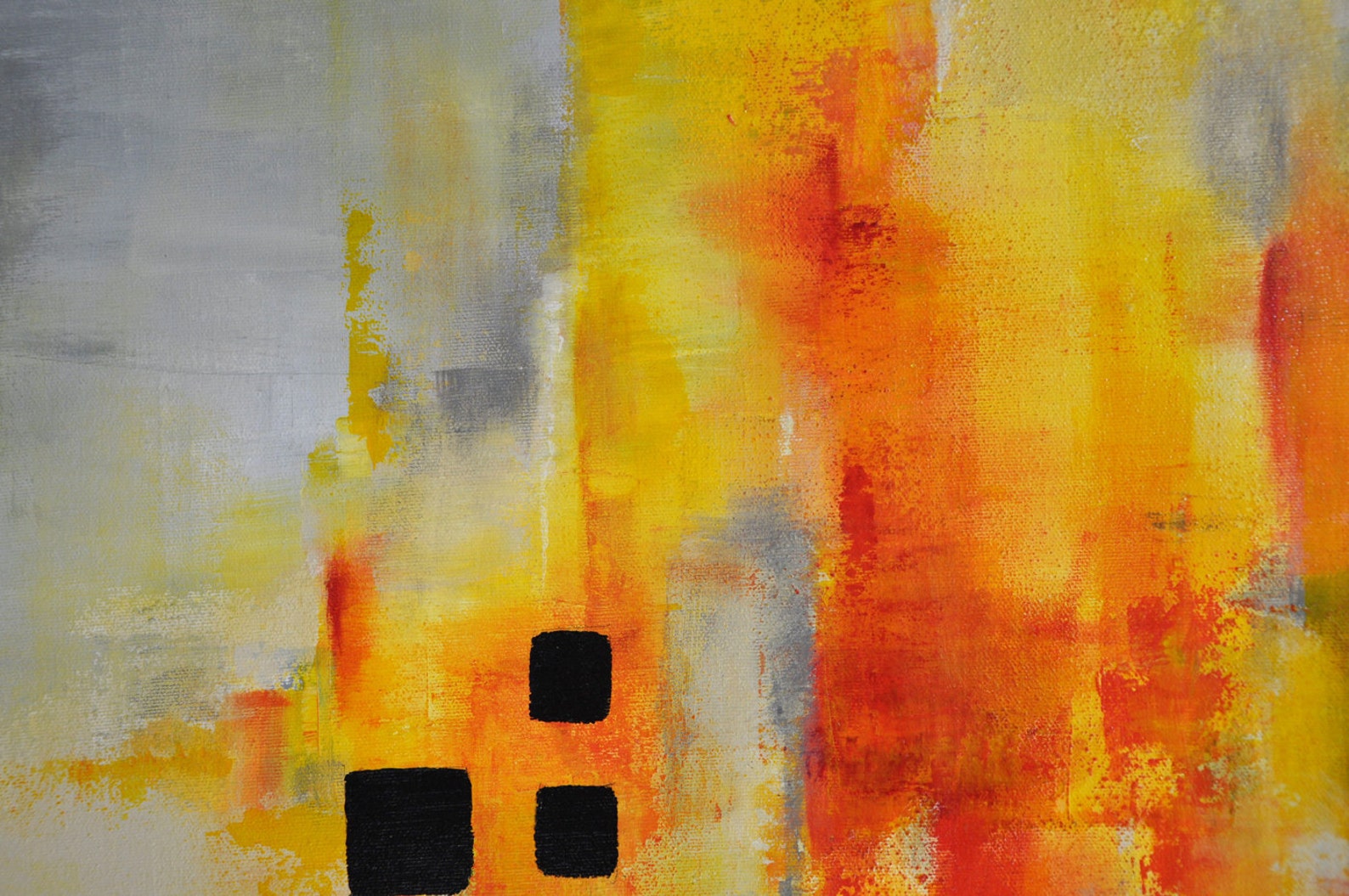 Resolution 30 X 30 Abstract Acrylic Painting Huge Etsy