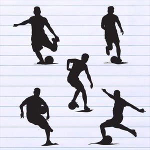 Footballer Cartoon Drawing SVG, Caricature Footballer, Footballer Illustration, Sport Clipart, Soccer Sticker Icon, Instant Digital Download