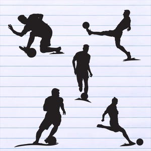 Soccer Cartoon Drawing SVG, Caricature Football Soccer Illustration, Sport Clipart, Soccer Sticker Icon, Instant Digital Download