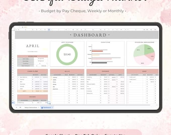 Monthly Budget Template Google Sheets, Budget Planner Template Budget Spreadsheet Financial Planner, Expense Tracker, Weekly Budget Planner.