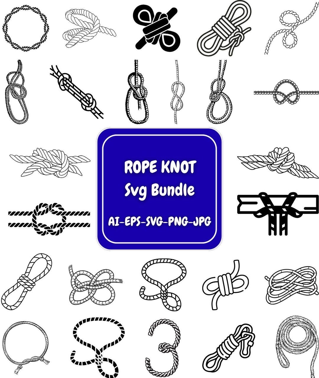 Rope Knots Svg ,rope Png ,rope Svg, Nautical Knot Svg, Rope Designs ...