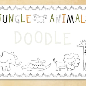Kids French Jungle Friends Placemat