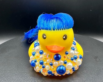 Bling Rubber Duck: Hand-Bedazzled Christmas Jeep Duck