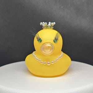 Yellow Bubble Blowing Princess Duck