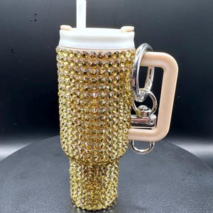 Sparkling Blinged Mini Cup Keychain/Lipstick Holder