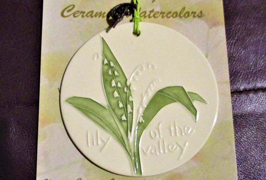LILY of the VALLEY ORNAMENT Uniquely Handmade Ceramic Old Fashioned