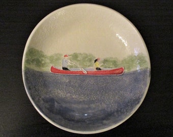 Handmade ring dish for jewelry, soap, snacks, Anything!, Handcarved original ceramic canoe design. Arrives nicely gift bagged!  #1