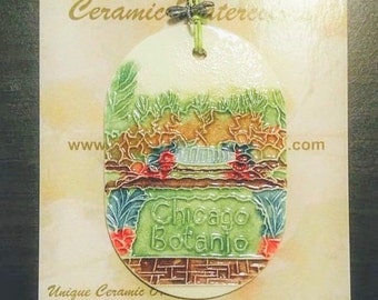 Chicago Botanic Gardens - Handmade ceramic ornament