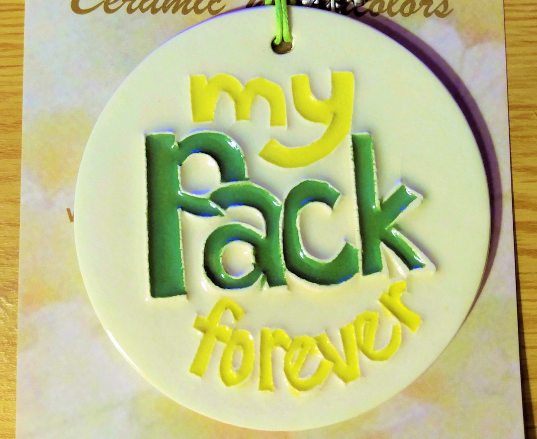 MY PACK FOREVER Ornament, Handmade Ceramic Celebrates Loyal Wisconsin Football Fans in Green Bay