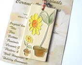 PARENT & CHILD handmade ceramic daisy ornament