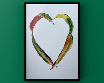 Eucalyptus Leaf Watercolor Giclee Print: Australian Botanical Wall Art