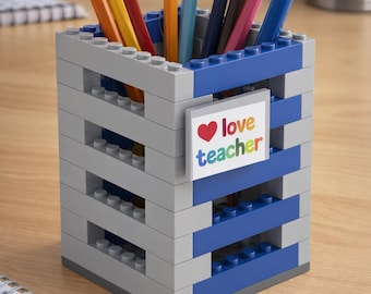 Waardering leraar steenpotloodhouder Instructies | Bouwgids bureauopberger (pdf + BrickLink-bestand)