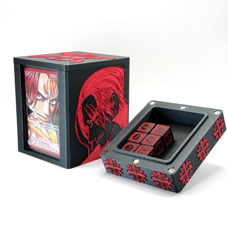 OPTCG Deck Box Shanks Red Hair Pirates Four Emperors Yonko Themed ...