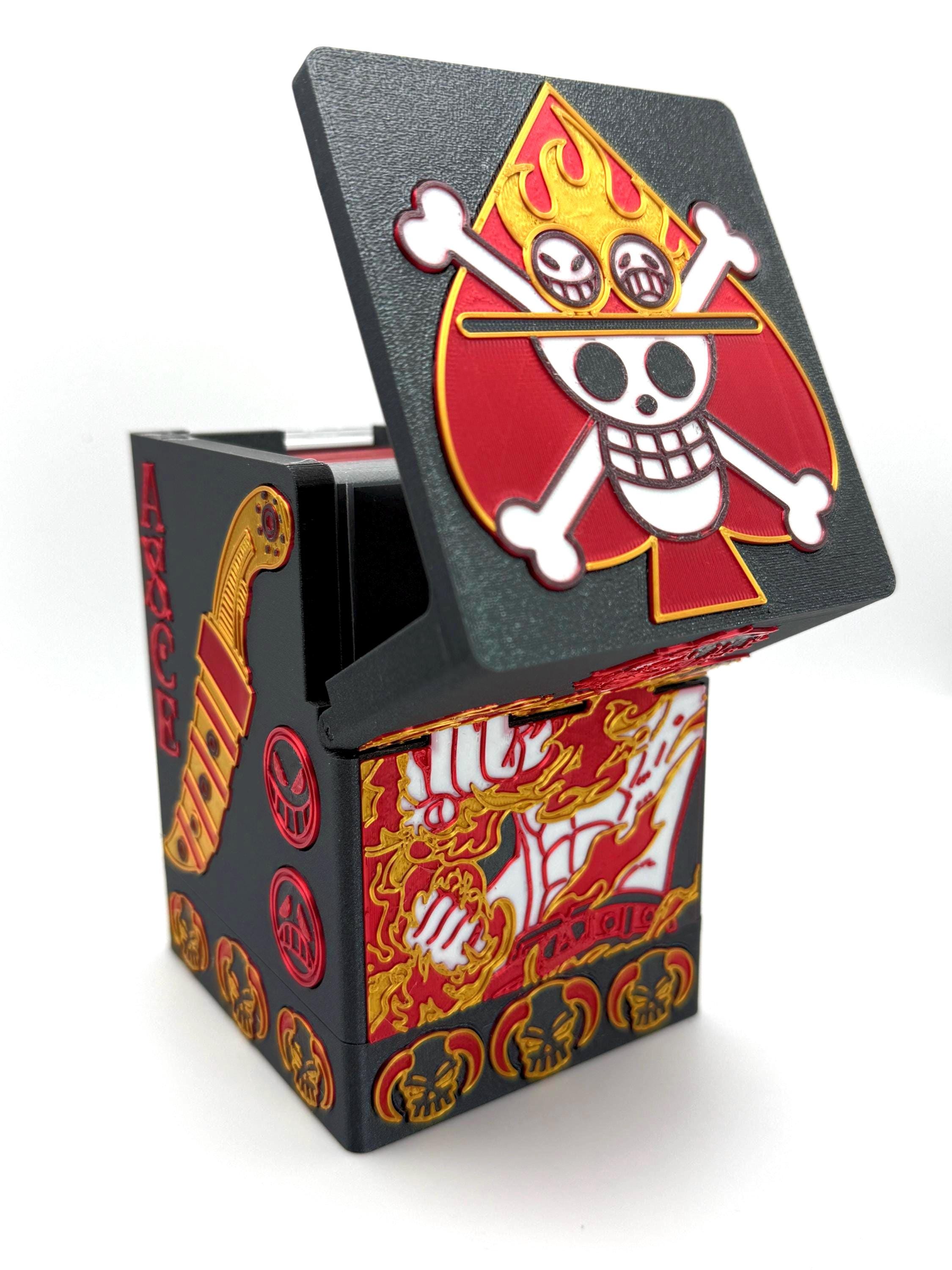 OPTCG Deck Box Portgas D. Ace ASCE Fire Fist Themed | Fits Triple