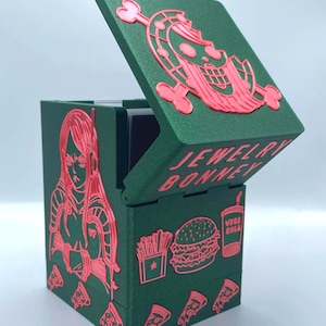 OPTCG Deck Box Schmuck Bonney Egghead Island Big Eater Themed | Passend für Deck und Karten | Inklusive Mini Snap & Dice Fach