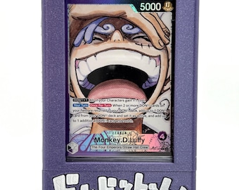 OPTCG Deckbox Gear 5 x Egghead Luffy Leader Box Fits Triple Sleeved Cards | Mini Snap & Dice Compartment | 3D Printed | Straw Hat Pirates