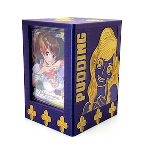 OPTCG Deckbox Charlotte Pudding Big Mom Pirates Whole Cake Island / Leader Mini Snap Holder / Adatto a carte con tripla custodia con scomparto per dadi