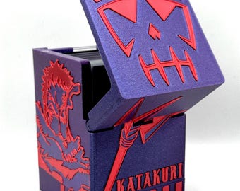 OPTCG Deck Box Charlotte Katakuri Big Mom Pirates Mochi Commander Whole Cake Island | Fits Triple Sleeved Cards | Mini Snap & Dice Bottom