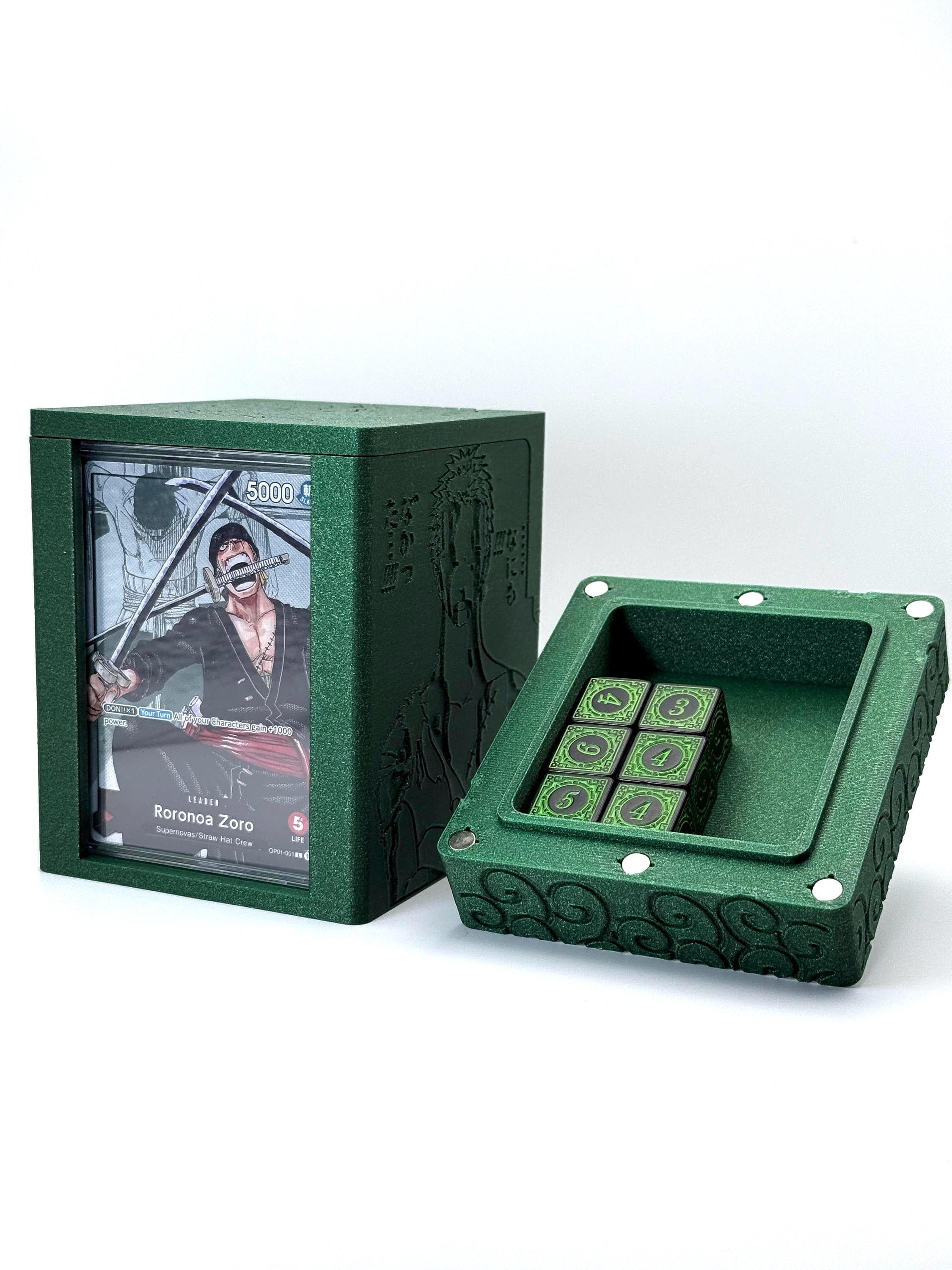 OPTCG Deckbox Roronoa Zoro Leader Inspired | 100 Single Sleeved