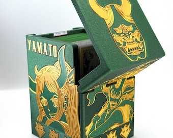 OPTCG Deck Box Yamato Wano Oni Princess Wolf Shogun Onigashima | Fits Triple Sleeved Cards w/ Dice Compartment | Mini Snap for Leader Card