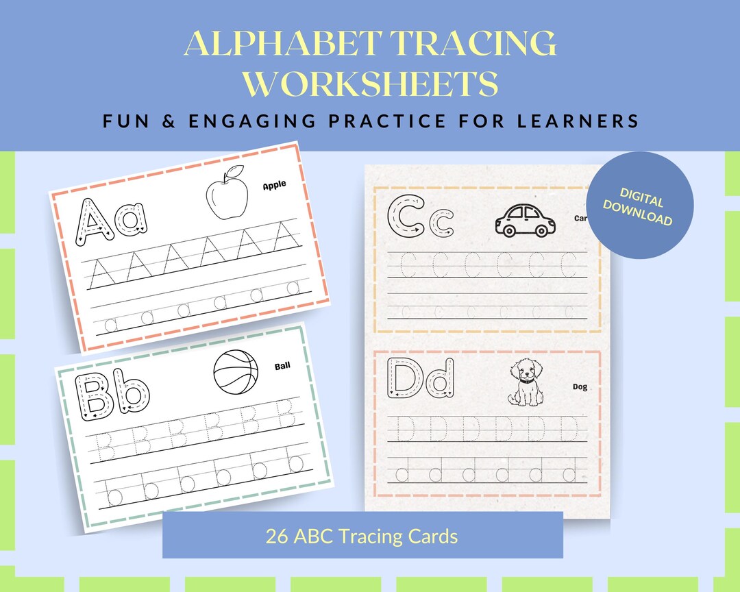 Alphabet Tracing Worksheets | Fun ABC Practice for Preschool ...