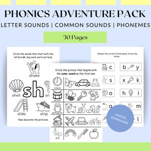 Phonics Printable Worksheets, Fun Alphabet Activities, Preschool Literacy Printables, Kindergarten Reading Practice, Early Learning Sheets