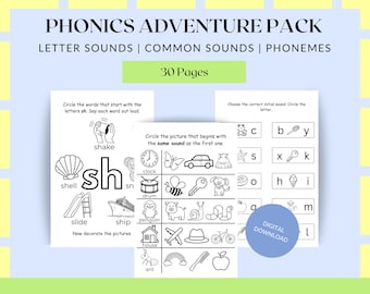 Phonics Printable Worksheets, Fun Alphabet Activities, Preschool Literacy Printables, Kindergarten Reading Practice, Early Learning Sheets