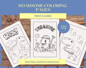 Dinosaur Coloring Pages For Kids, Fun Coloring Sheets, Activity Worksheets for kids, Educational Activities, Coloring Pages.
