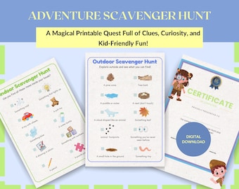 Jeu de chasse au trésor, Chasse au trésor en intérieur, Chasse au trésor à imprimer, Cartes indice mystère, Activité pour enfants, Aventure à domicile, Défi amusant