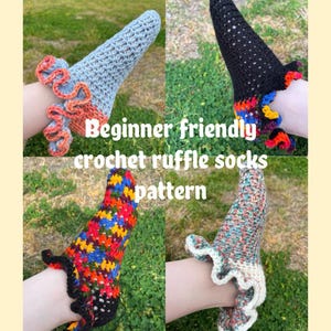 Crochet ruffle sock pattern