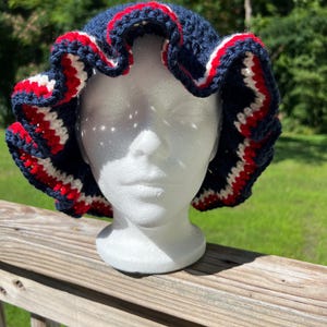 Crochet ruffle hat