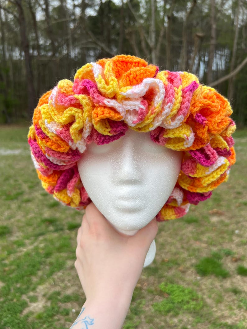 Crocheted Ruffle Hat Pattern - Etsy