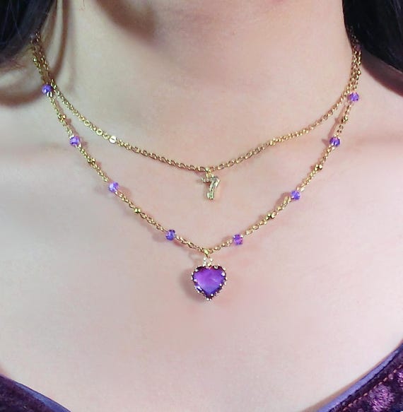 I Purple You BTS Necklace, BTS Seven Necklace, BTS Signature