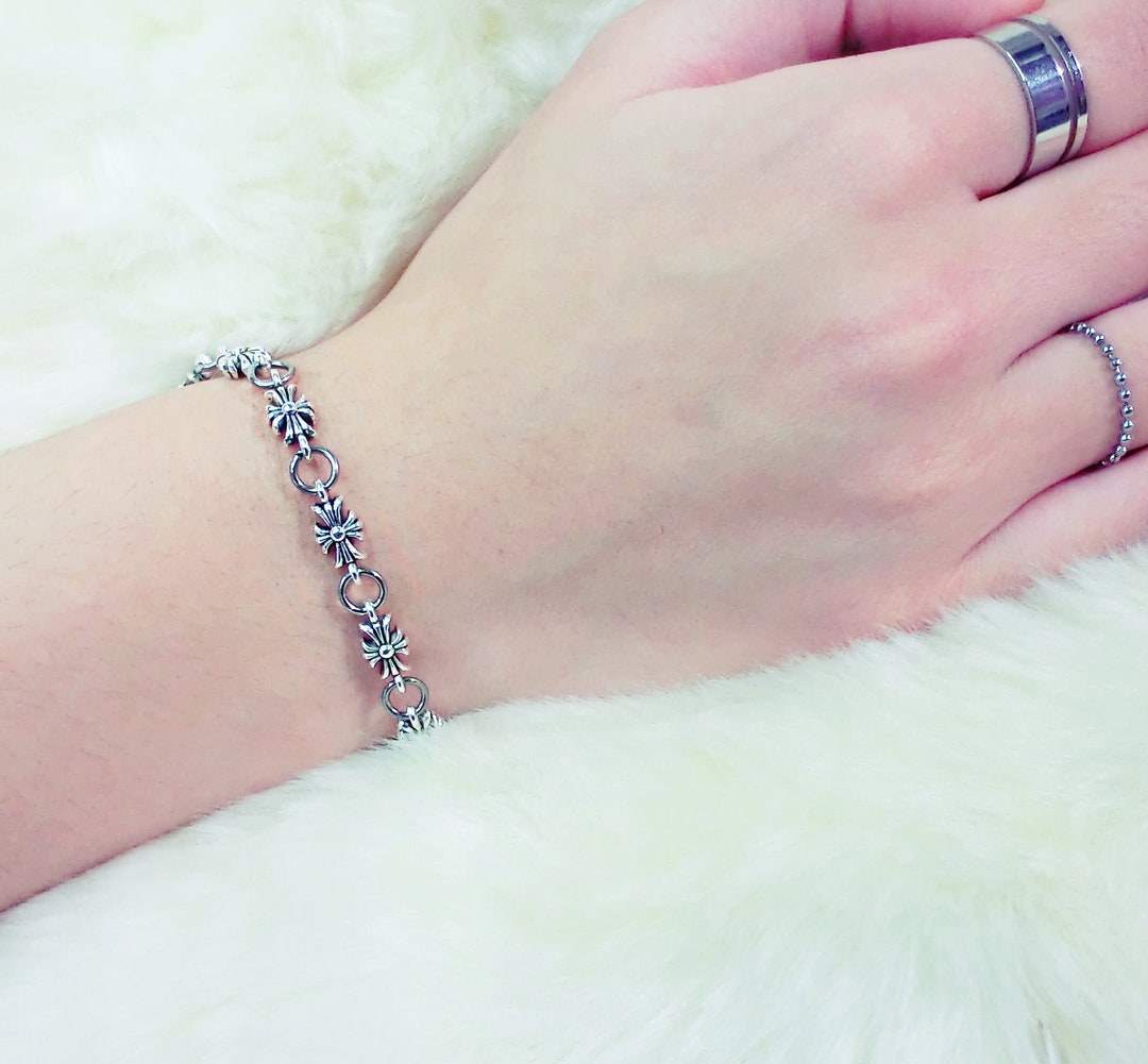 [HARANG]★BTS 着用★Silver Half & Half Chain Bracelet HARANG]☆BTS 着用☆ Half & Half Silver Chain Bracelet