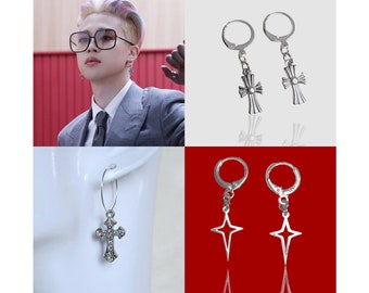 Jimin Red Carving Earrings – BTS ARMY GIFT SHOP