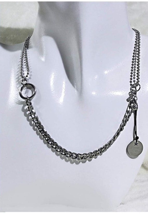 BTS Jungkook Inspired Seven Necklace, Punk Style Necklace