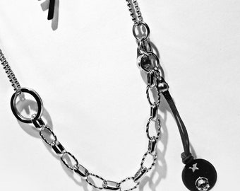 7/7限定SALE★BTS グク　ペンダント BTS Jungkook Inspired Seven Necklace, Punk Style Necklace