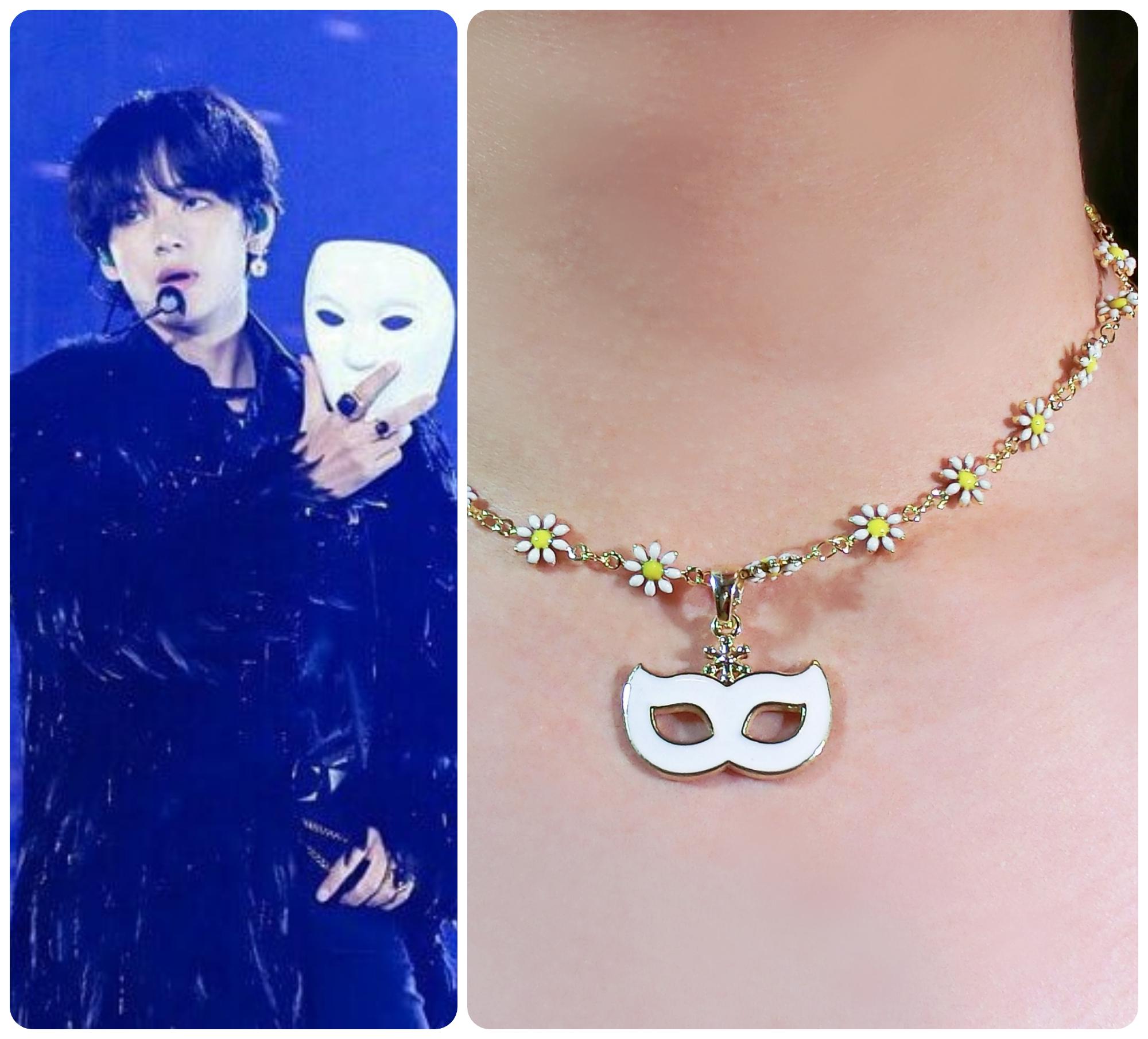 Taehyung Flower Necklace - Etsy