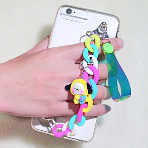 BTS BT21 Characters Phone charms, BT21 Phone Strap, BT21 Phone Handle Lanyard, BT21 Chain Handle Strap, Phone Lanyard, Keychain, BTS Merch