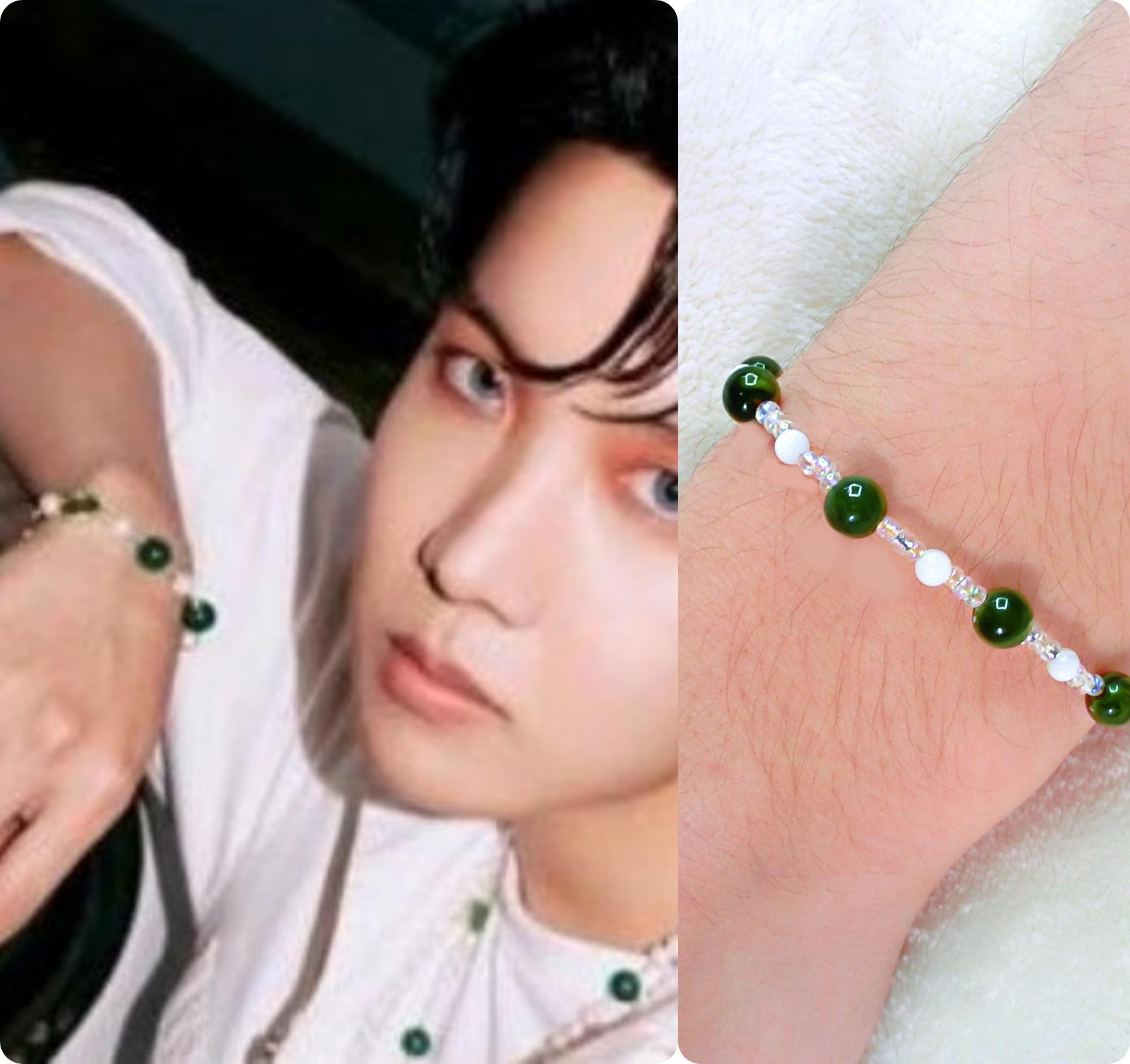 [HARANG]★BTS 着用★ HR 350B_Color Beads Fabric Bracelet BTS Bracelets - Etsy