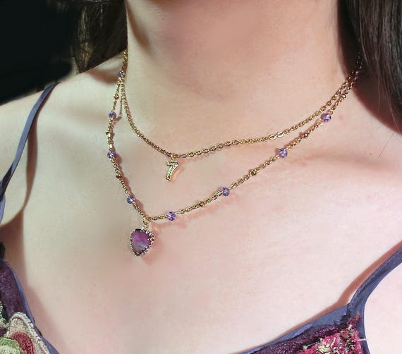★BTS/NCT/スキズ 着用★BLACKPURPLE★DE SEVEN PEARL NECKLACE I Purple You BTS Necklace, BTS Seven Necklace, BTS Signature