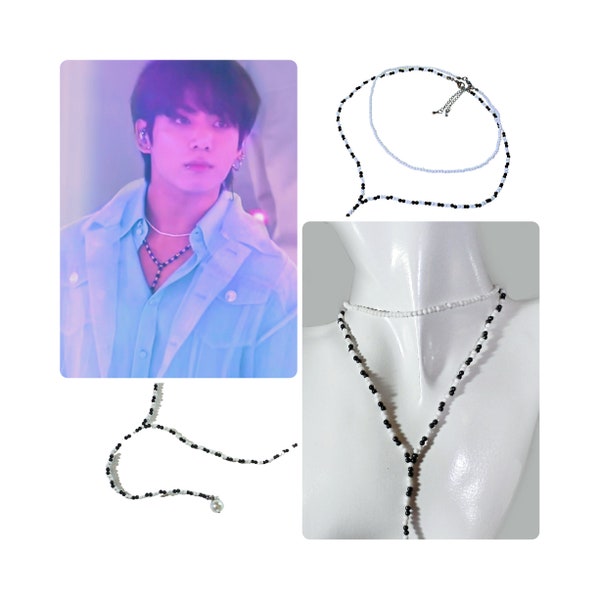 BTS Jungkook Inspired Beaded Necklace, Best Yet To Come Inspired Beaded Necklace, Men Women Necklace, Fashion Necklace,