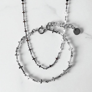 Kreuz Kettenhalskette, Unisex Rock&#39;n&#39;Roll Halskette, Ozzy Osbourne Style Gothic Kreuz Halskette, Promi Fans Geschenk, Gold Silber Schmuck