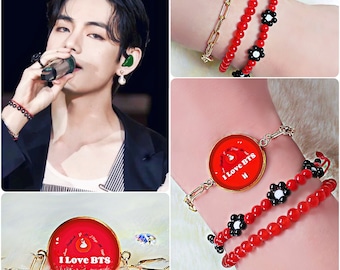 Bts v red bracelet discount