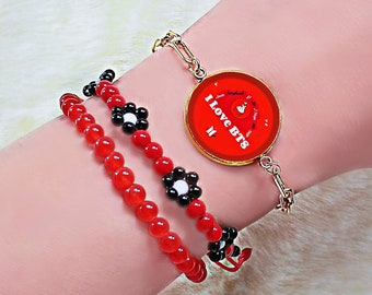 Kim taehyung red bracelet outlet